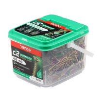 C2 Strong-Fix - PZ - Double Countersunk - Twin-Cut - Yellow 4.0 x 60 Tub 600