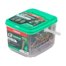 C2 Strong-Fix - PZ - Double Countersunk - Twin-Cut - Yellow 4.0 x 80 Tub 400