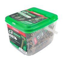 C2 Strong-Fix - PZ - Double Countersunk - Twin-Cut - Yellow 5.0 x 80 Tub 350