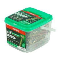 C2 Strong-Fix - PZ - Double Countersunk - Twin-Cut - Yellow 6.0 x 100 Tub 225