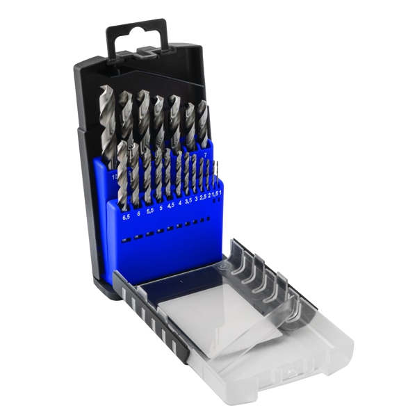 Split point HSS drill set 19pc