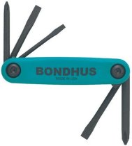 BONDHUS Gorilla Grip Hex fold up 5pcs Key Set PH/SLOT/RBST RFU5, 12543