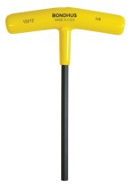 BONDHUS 7/64" T-Handle 9" Hex Driver, 15306