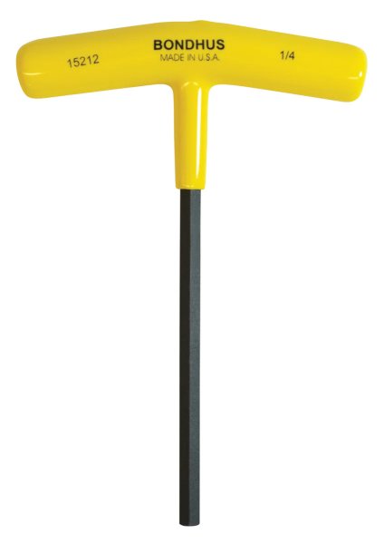 BONDHUS 7/64" T-Handle 9" Hex Driver, 15306