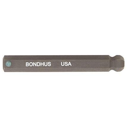 BONDHUS 3mm BallEnd ProHold InHex 2" Socket Bit, 31456