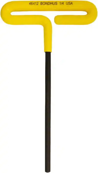 BONDHUS 1/4" T-Handle Hex Cushion Grip 9", 46512