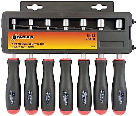 BONDHUS BNX7M Nut Driver 7pcs Metric Set 6mm-12mm, 48492