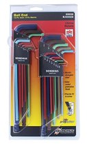 BONDHUS BLX22XLCG ColourGuard BallEnd Hex Key 22pcs Metric/Imperial Set, 69600