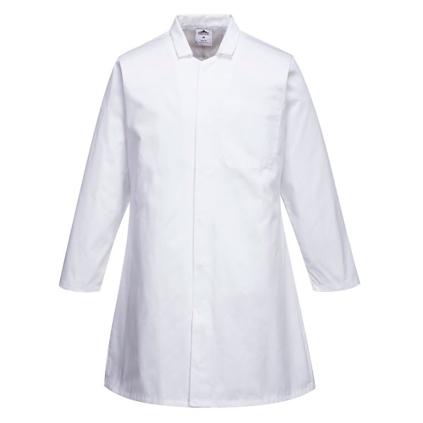 2202 - Men’s Food Coat, One Pocket White