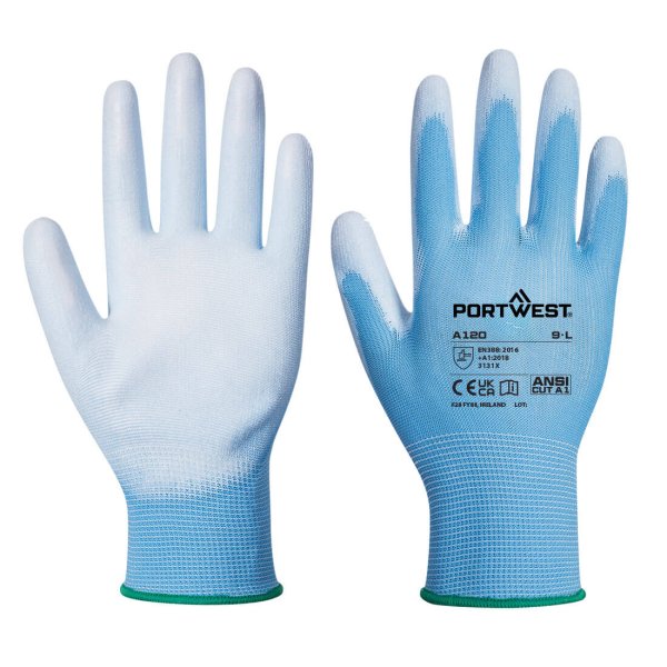 A120 - PU Palm Glove Blue (10 pk)