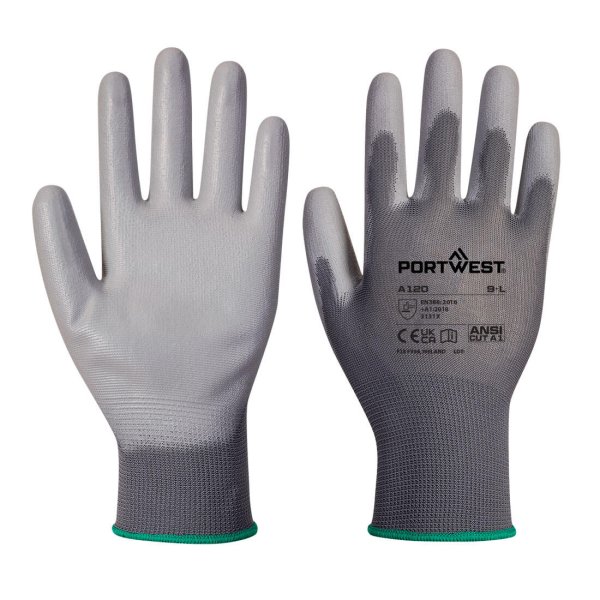 a120 - PU Palm Glove grey (10 pk)