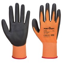 a120 - PU Palm Glove orange/black (10 pk)