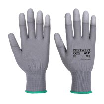 A121 - PU Fingertip Glove Grey (pk 10)