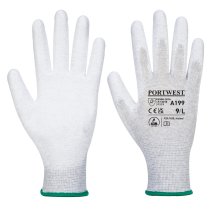 A199 - Antistatic PU Palm Glove Grey (pk 10)
