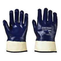 A302 - Fully Dipped Nitrile Safety Cuff Navy (pk 10)