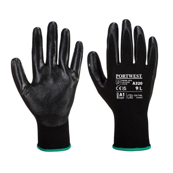 A320 - Dexti-Grip Glove Black (pk 10)