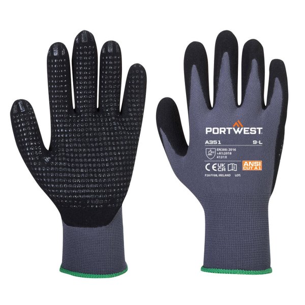 A351 - DermiFlex Plus Glove Grey/Black