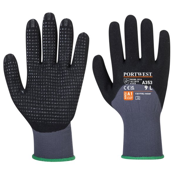 A353 - DermiFlex Ultra Plus Glove Grey/Black