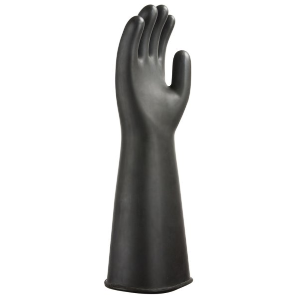A802 - Heavyweight Latex Rubber Gauntlet Black