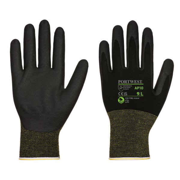 AP10 - NPR15 Foam Nitrile Bamboo Glove (Pk12) Black