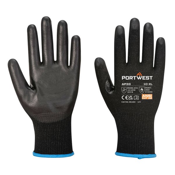AP33 - LR15 PU Touchscreen Glove (Pk12) Black