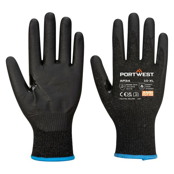 AP34 - LR15 Nitrile Foam Touchscreen Glove (Pk12) Black