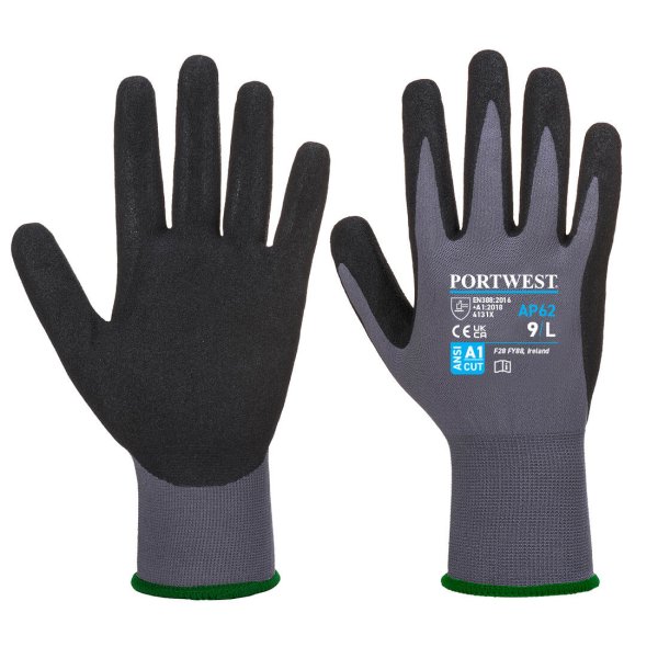 AP62 - Dermiflex Aqua Glove Grey/Black