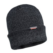 B026 - Insulated Reflective Knit Beanie Black
