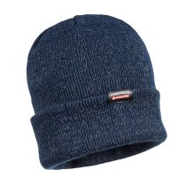B026 - Insulated Reflective Knit Beanie Navy
