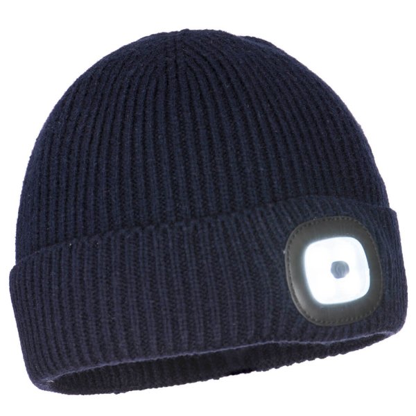 B033 - Workman's LED Beanie Navy