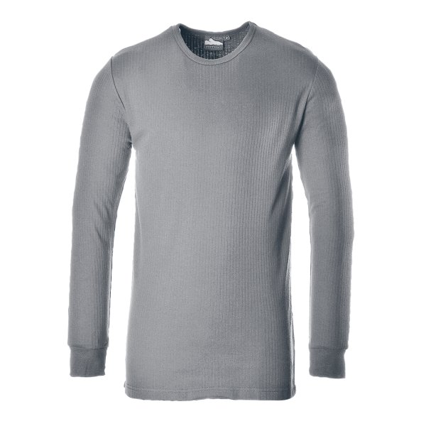 B123 - Thermal T-Shirt Long Sleeve Grey