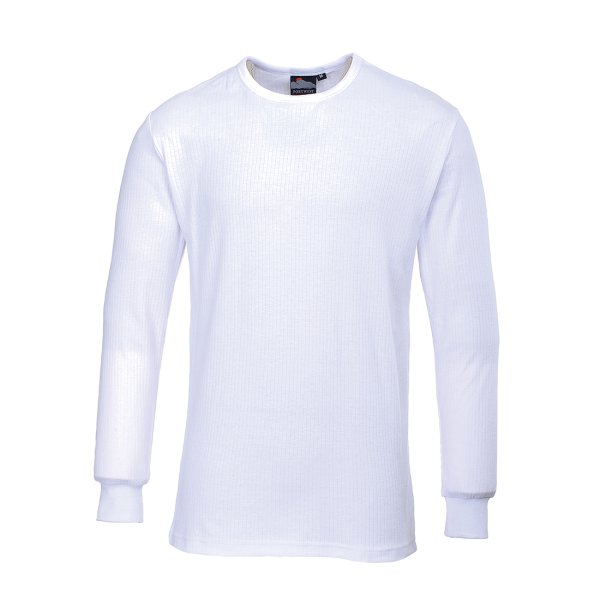 B123 - Thermal T-Shirt Long Sleeve White