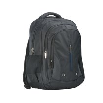 B916 - Triple Pocket Backpack Black