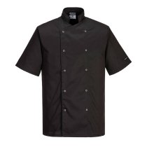 C733 - Cumbria Chefs Jacket S/S Black
