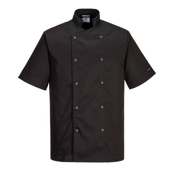 C733 - Cumbria Chefs Jacket S/S Black