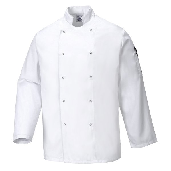 C833 - Suffolk Chefs Jacket L/S White