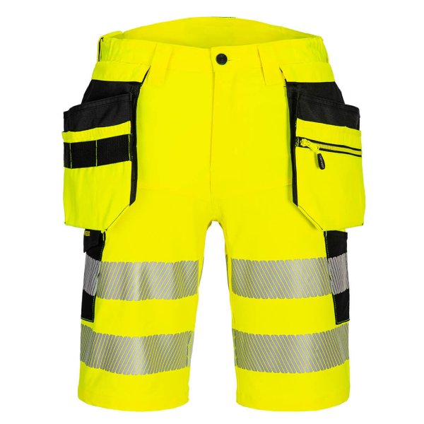 DX446 - DX4 Hi-Vis Holster Pocket Shorts Yellow/Black