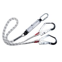 FP55 - Double Kernmantle 1.8m Lanyard With Shock Absorber White