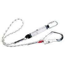 FP56 - Single Kernmantle 1.8m Lanyard With Shock Absorber White