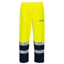 FR410 - Bizflame Rain+ Hi-Vis Light Arc Trousers Yellow/Navy