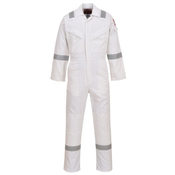 FR50 - Flame Resistant Anti-Static Coverall 350g White
