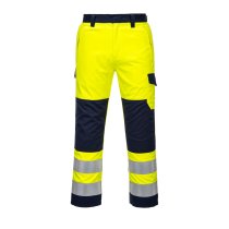 MV46 - Hi-Vis Modaflame Trousers Yellow/Navy