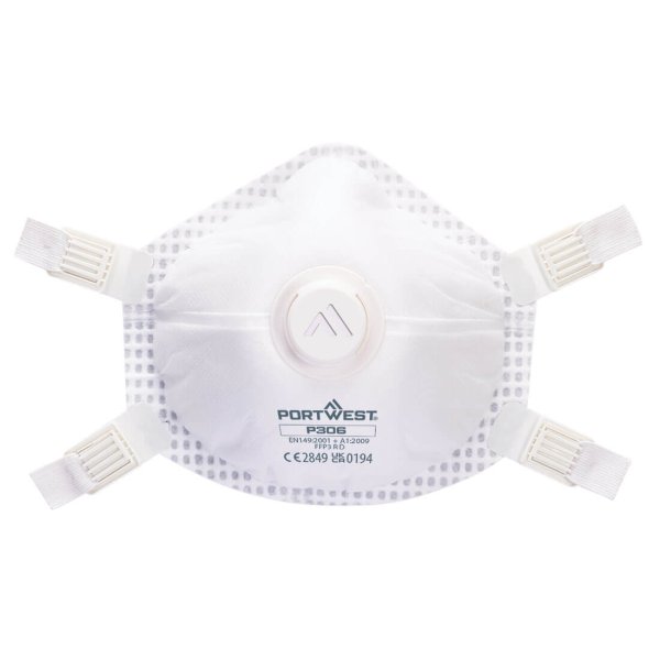P306 - FFP3 Ultimate Valved Reusable Respirator (Pk5) White