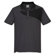 PW210 - PW2 Cotton Comfort Polo Shirt S/S Zoom Grey/Black