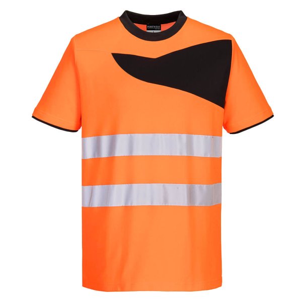 PW213 - PW2 Hi-Vis Cotton Comfort T-Shirt S/S Orange/Black