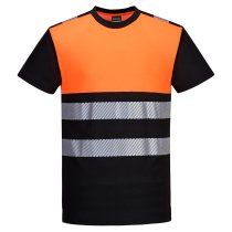 PW311 - PW3 Hi-Vis Cotton Comfort Class 1 T-Shirt S/S Black/Orange