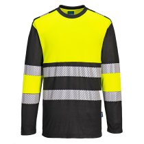 PW312 - PW3 Hi-Vis Cotton Comfort Class 1 T-Shirt L/S Yellow/Black
