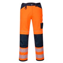 PW340 - PW3 Hi-Vis Work Trousers Orange/Navy Short