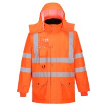 RT27 - Hi-Vis Breathable 7-in-1 Traffic Jacket Orange