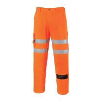 RT46 - Hi-Vis Rail Work Trousers Orange